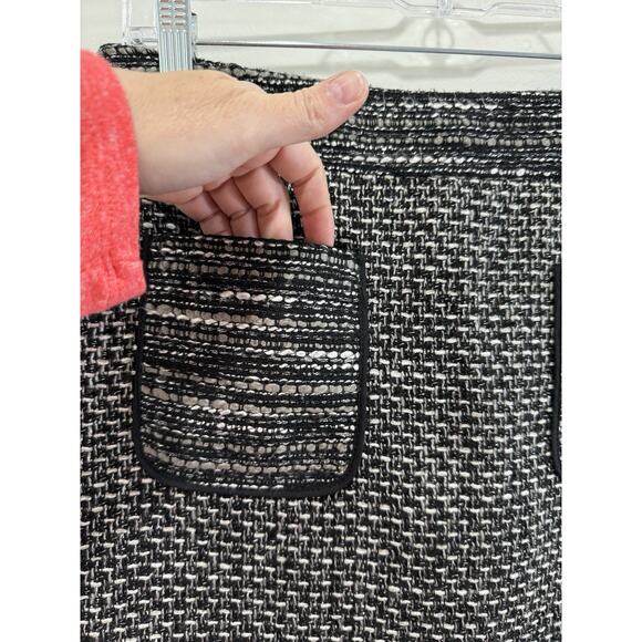 LOFT Tweed Pocket Mini Skirt Sz 4 Lined Girl Boss Work Outfit Old Money Blogger - Picture 3 of 8